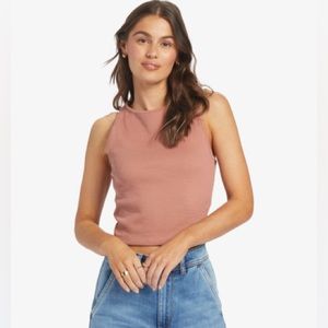 Roxy Never Ending Vacay Crop Muscle Tank Top, M